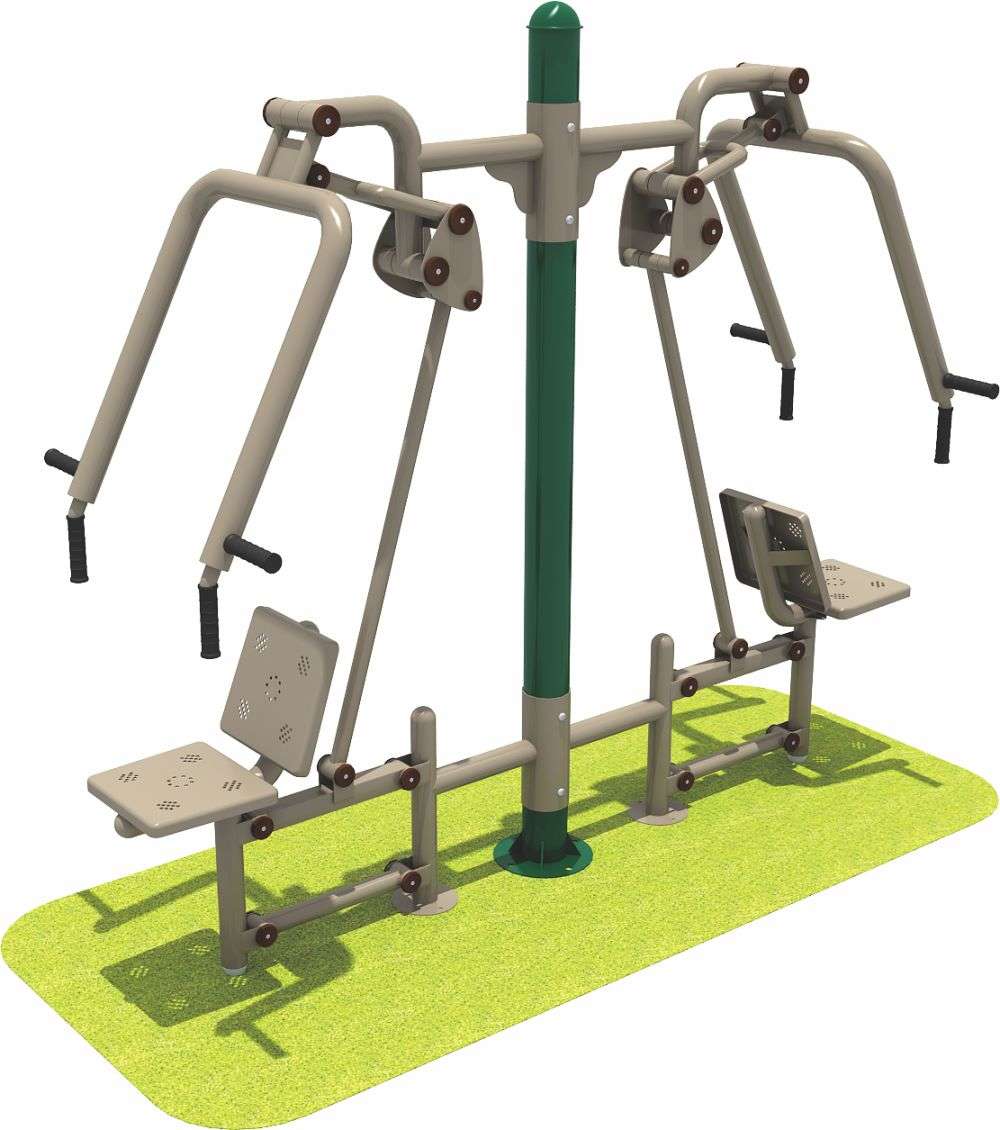 乐鱼运动健身器材 双人坐推器